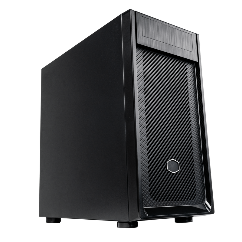 COOLER MASTER MASTERBOX E300, MATX, LARGE FILTERED INTAKES, SUPPORT ODD, FULL BLACK COATIN