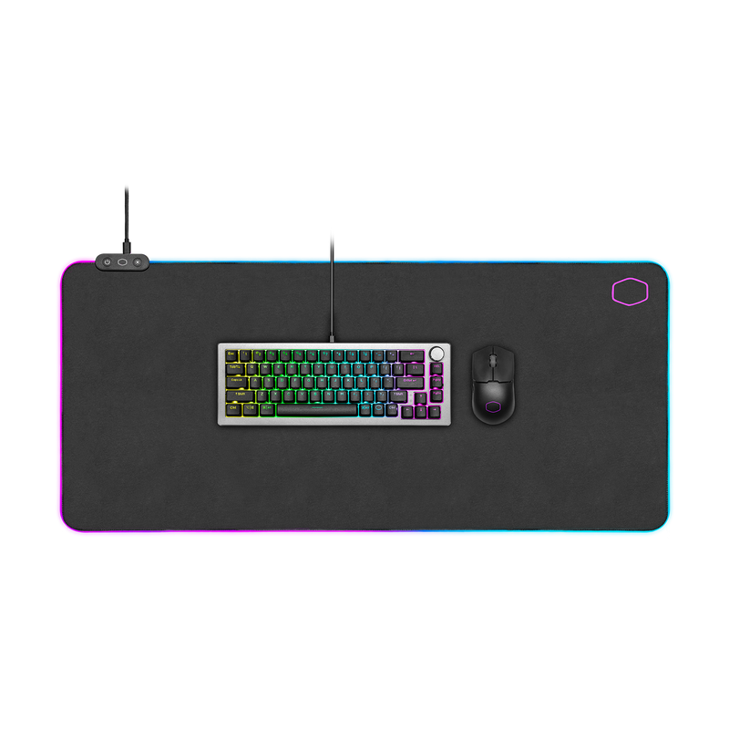 COOLER MASTER MP751 RGB MOUSEPAD, XL SIZE, DURABLE CORDURA FABRIC, THICK RGB BORDERS