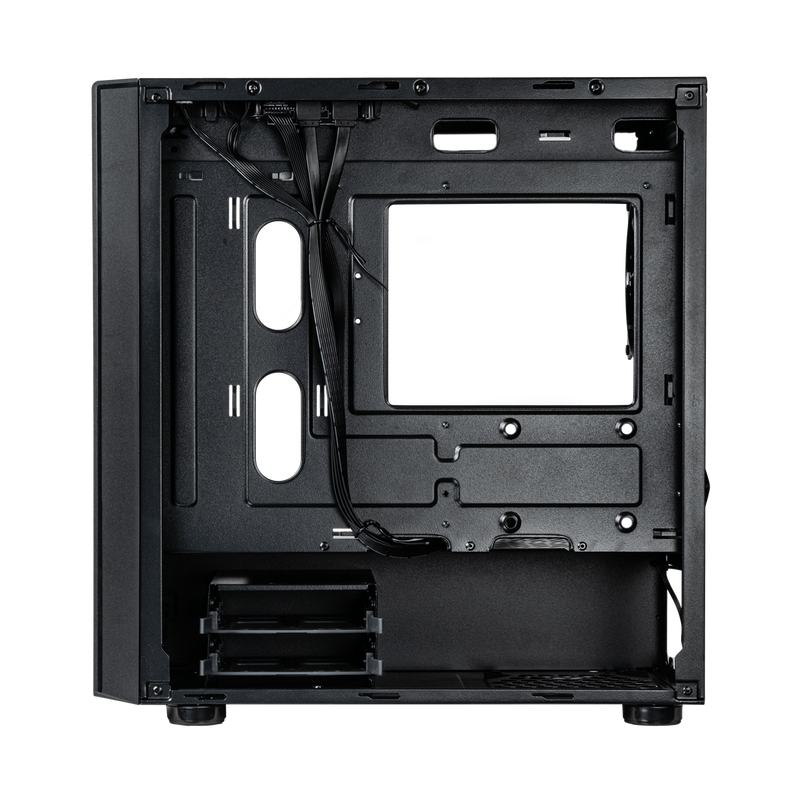 COOLER MASTER MASTERBOX E300, MATX, LARGE FILTERED INTAKES, SUPPORT ODD, FULL BLACK COATIN