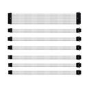 COOLER MASTER WHITE SLEEVED COLORED EXTENSION CABLE KIT, 30CM LENGTH, PVC SLEEVING, 16AWG