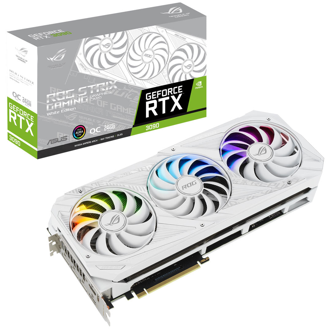 ASUS (ROG-STRIX-RTX3090-O24G-WHITE) ROG Strix GeForce RTX 3090 OC 24GB White Graphics Card