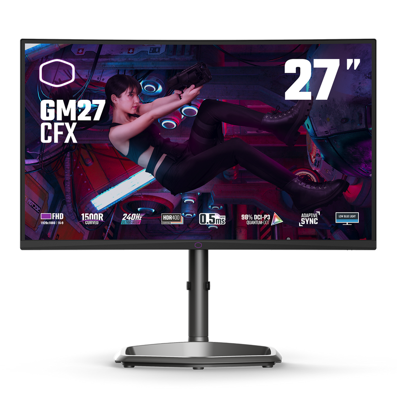Cooler Master COOLER MASTER 27INCH CURVED GAMING MONITOR, 240HZ, 0.5MS MPRT, QUANTUM DOT TECHNOLOGY, 192