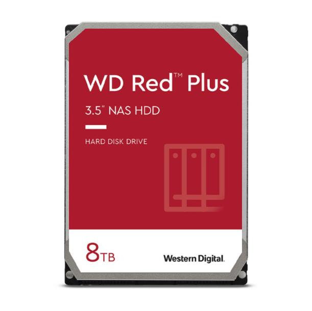 Western Digital (WD80EFBX) Red Plus 8TB 3.5" NAS Hard Drive, 256MB 7200RPM, CMR