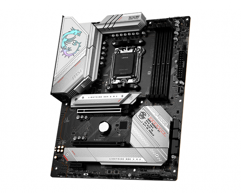 MSI MPG B650 EDGE WIFI AMD AM5 ATX Motherboard, 4x DDR5 ~128GB, 2x PCI-E x16, 1x PCI-E x1, 3x M.2, 6x SATA, 2x USB2.0, 7x USB 3.2, 1x USB-C