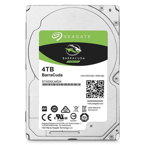 Seagate BarraCuda 4TB 2.5" SATA3 5400RPM Laptop Hard Drive Internal Hard Drive PN ST4000LM024