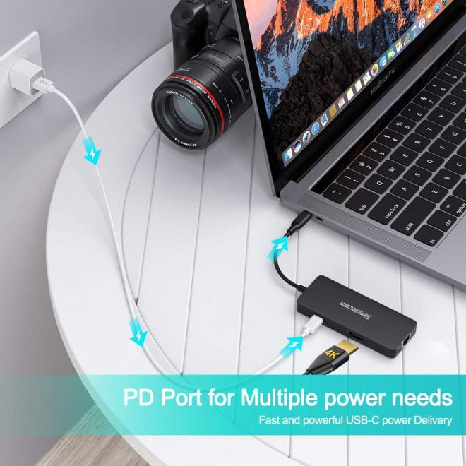 Simplecom CHN580 USB type-c Superspeed 8-in-1 Multiport Hub