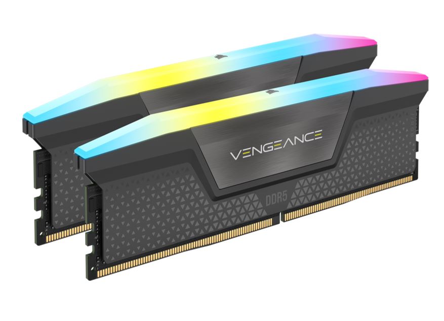 Corsair CMH32GX5M2B6000C40 Vengeance RGB 32GB (2x16GB) DDR5 UDIMM 6000MHz C40 1.35V Desktop Gaming Memory Black