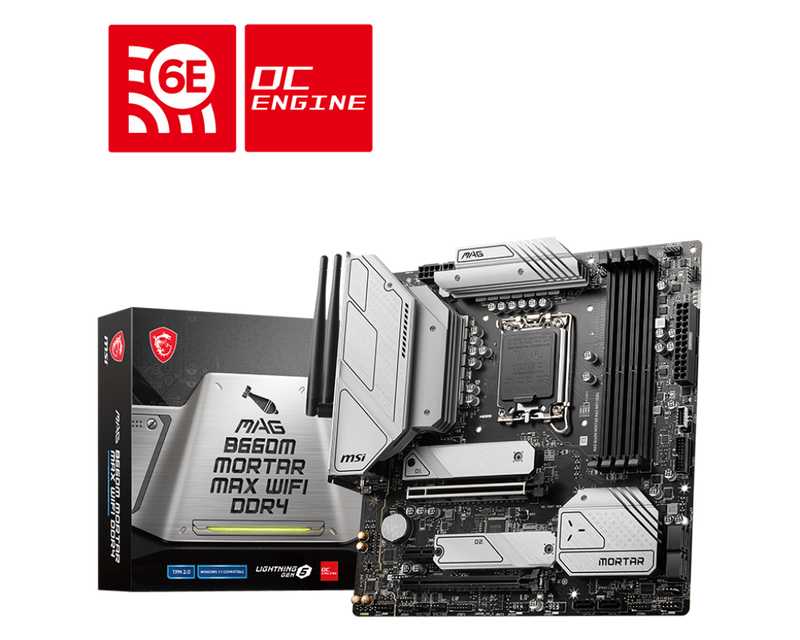 MSI MAG B660M MORTAR MAX WIFI DDR4 Mirco-ATX LGA1700 Mother board