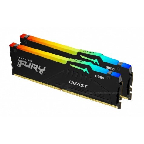 Kingston Fury Beast RGB KF552C40BBAK2-32 32GB (16GB x2) DDR5 5200MT-s Non ECC DIMM
