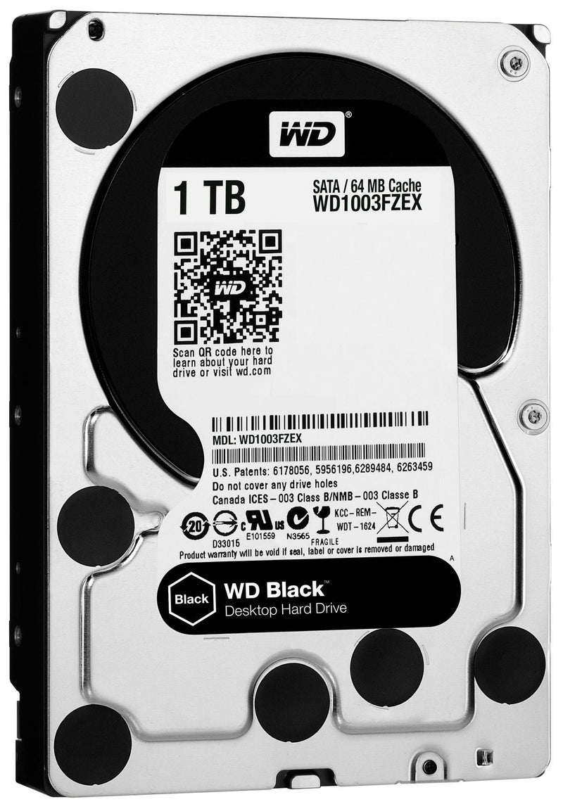 Western Digital WD Black 1TB 3.5" SATA Internal Desktop Hard PN WD1003FZEX