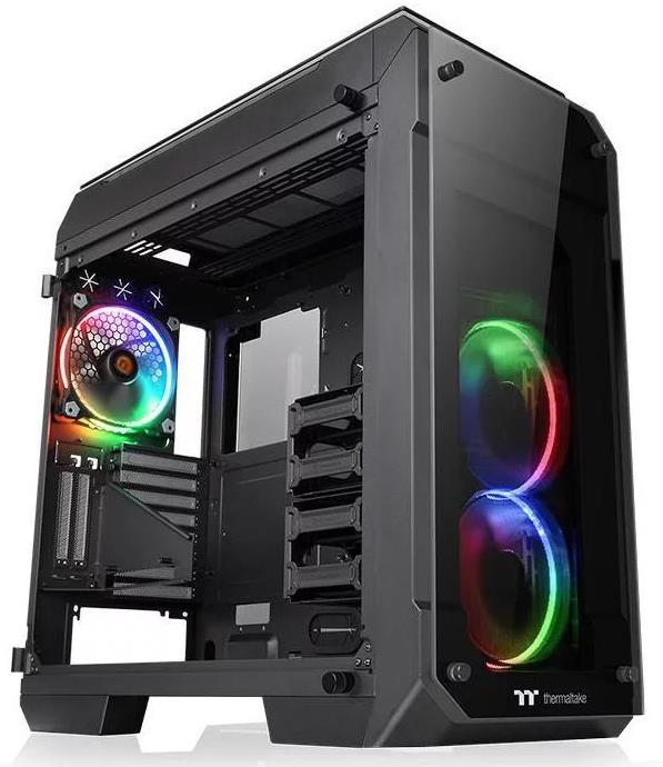 Thermaltake (CA-1I7-00F1WN-03) View 71 ARGB Black Full Tower E-ATX Case, 4x Tempered Glass Window