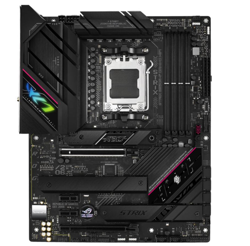 ASUS ROG STRIX B650E-F GAMING WIFI (AM5) ATX Motherboard 4xDDR5 128GB, 1 x PCIe 5.0 x16, 3 x M.2, 4 x SATA,Wi-Fi 6E,2.5Gb Ethernet