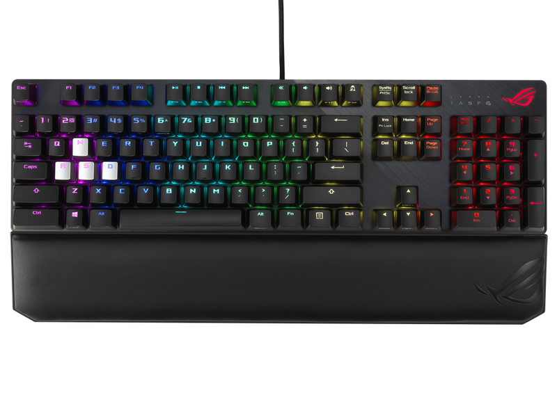 ASUS XA04 ROG STRIX SCOPE Deluxe Brown Switch ROG Strix Scope Deluxe RGB Wired Mechanical Gaming Keyboard, Cherry MX Switches, Aluminum Frame