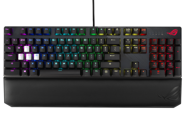 ASUS XA04 ROG STRIX SCOPE Deluxe Red Switch ROG Strix Scope Deluxe RGB Wired Mechanical Gaming Keyboard, Cherry MX Switches, Aluminum Frame
