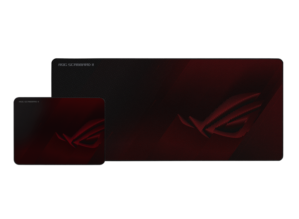 ASUS ROG SCABBARD II Gaming Mouse Pad, Extended Size (900x400mm) Water/Oil/Dust Respellent, Anti-Fray, Soft Cloth With Rubber Base