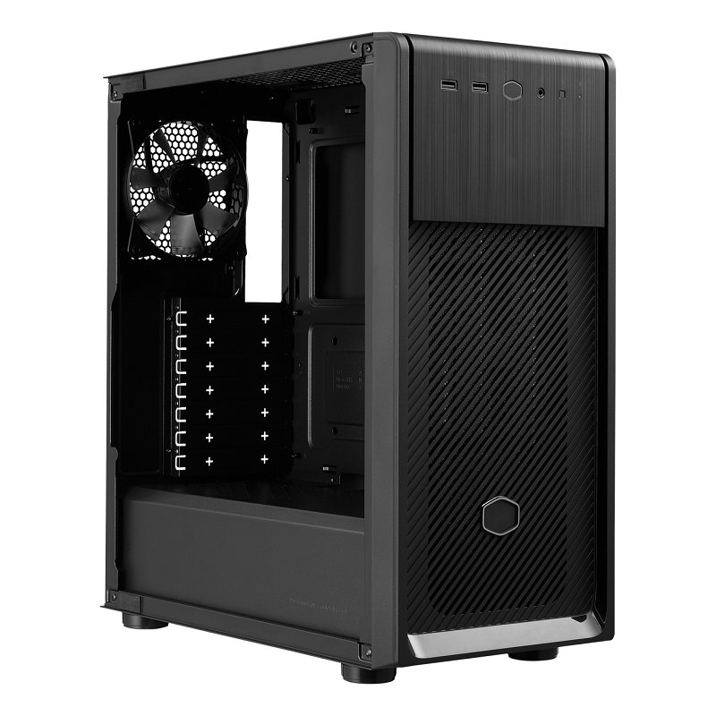 COOLER MASTER MASTERBOX E500 + ELITE 500W 230V PSU, ATX, LARGE FILTERED INTAKES, SUPPORT O