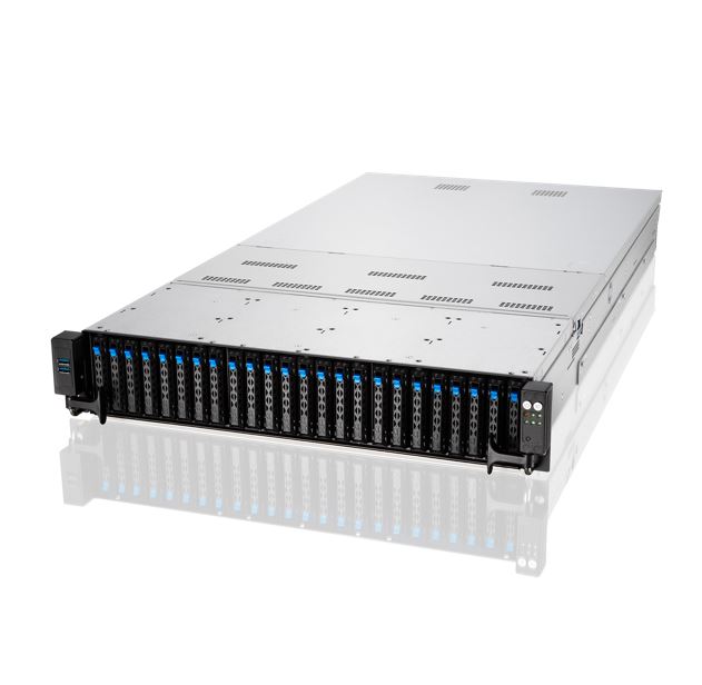 ASUS 2U RS720A Rackmount Server, 2RU, Dual Socket AMD EPYC, 24 x 2.5' HS Bays, 4 x 1GB LAN, 1600w RPSU, 3 Year Warranty