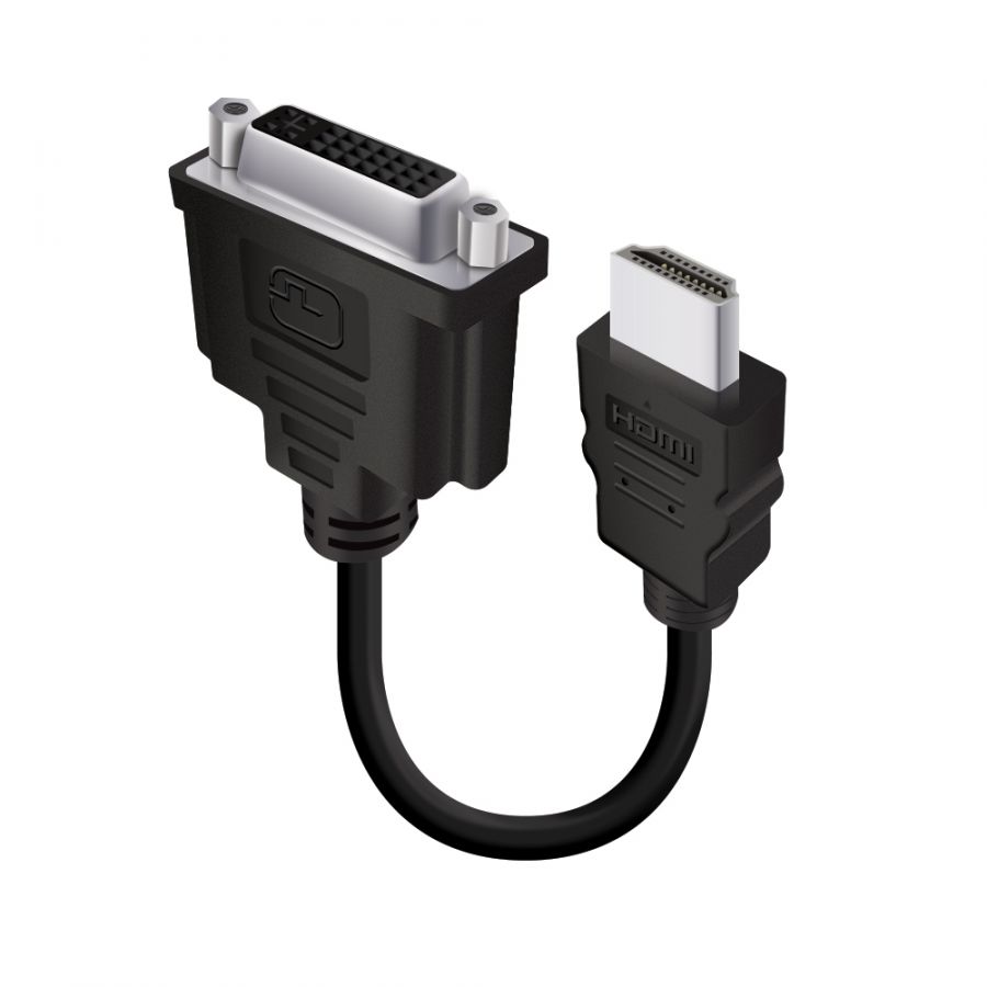 (HDMI-DVI-15MF) ALOGIC 15cm HDMI (M) to DVI-D (F) Adapter Cable - Male to Female (copy)