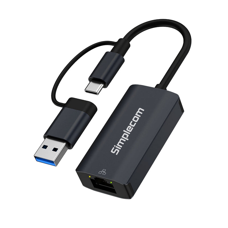 Simplecom NU315 USB-C and USB-A to Gigabit Ethernet Adapter