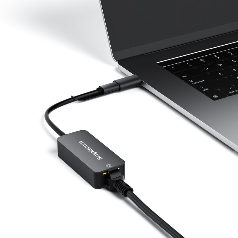 Simplecom NU405 SuperSpeed USB-C and USB-A to 2.5G Ethernet Network Adapter Aluminium 2.5Gbps LAN