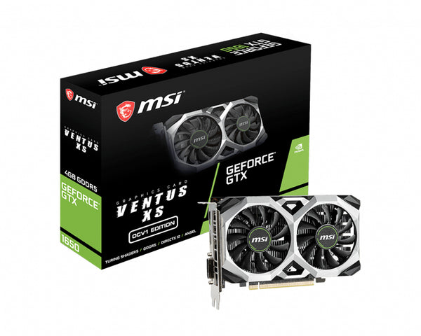 MSI GTX 1650 VENTUS XS 4G OCV1 graphics card NVIDIA GeForce GTX 1650 4 GB GDDR5